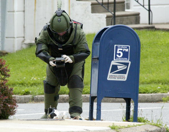 Philadelphia Police Bomb Squad Investigate the Contents of a U.S. Mail