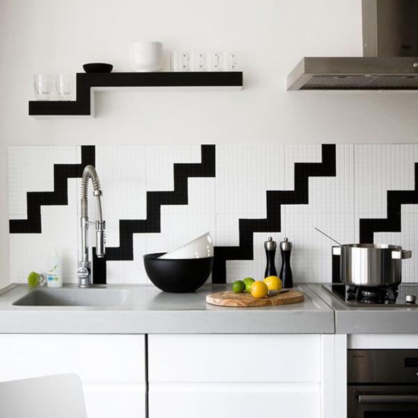 Creative-Kitchen-Backsplash-bw-geometric