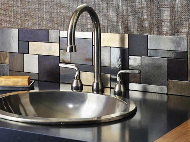 Creative-Kitchen-Backsplash-mixed-media-metals