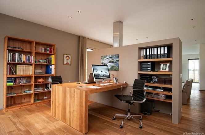 Very-Cool-Modern-Wood-In-Wall-Desk-for-Home-Office