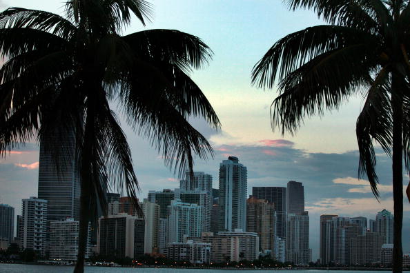 Beautiful view of the Miami skyline