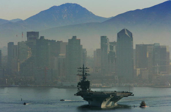 USS Ronald Reagan Departs On Maiden Deployment To Iraq