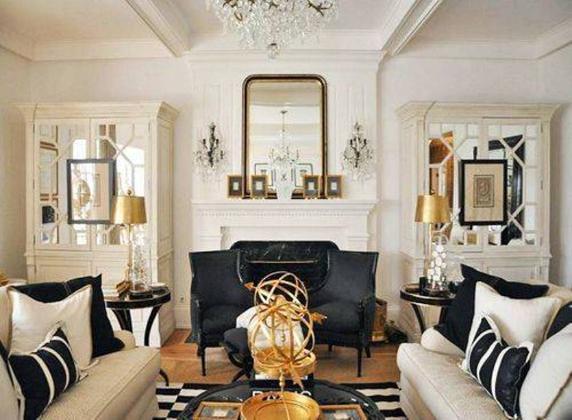 art-deco-interior-design-with-gold-accents-in-monochrome-living-room