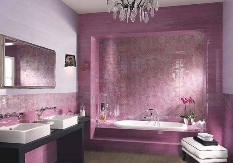 bathroom color schemes purple