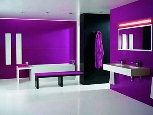 purple bathroom design