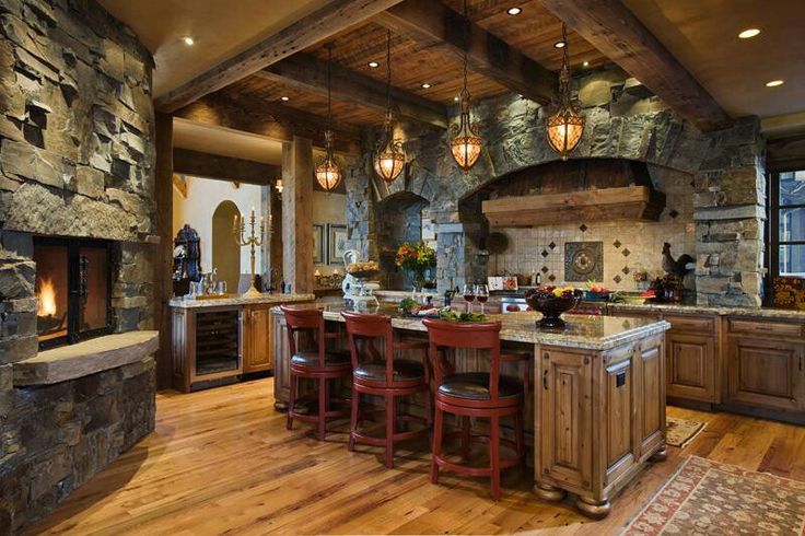 historic stone kitchen design