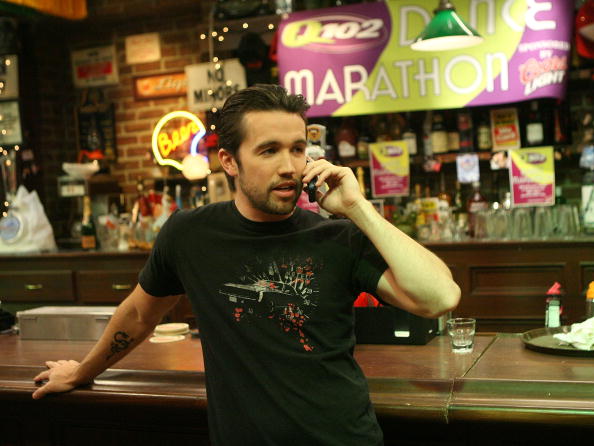 LOS ANGELES - MAY 23:  Actor Rob McElhenney talks on a mobile phone on the set of "It's Always Sunny In Philadelphia" on May 23, 2007 in Los Angeles, California.  (Photo by Michael Buckner/Getty Images)