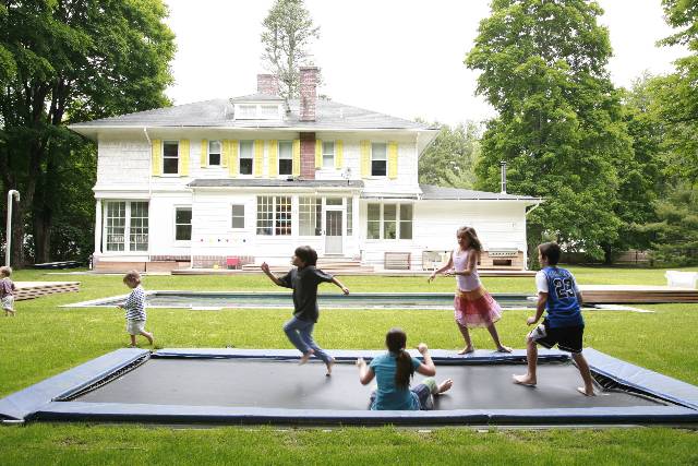 Bakcyard Ideas for Children - Sunken Trampoline