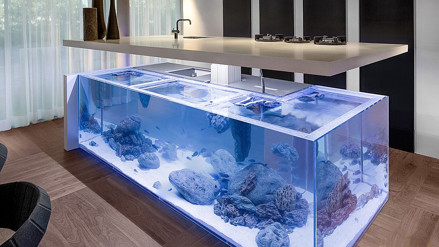 Amazing Aquarium Kitchen Island