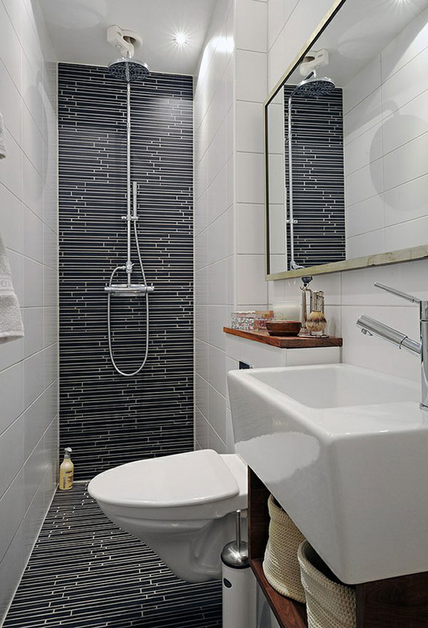 Small Bathroom Ideas: Dark Gray Small Bathroom