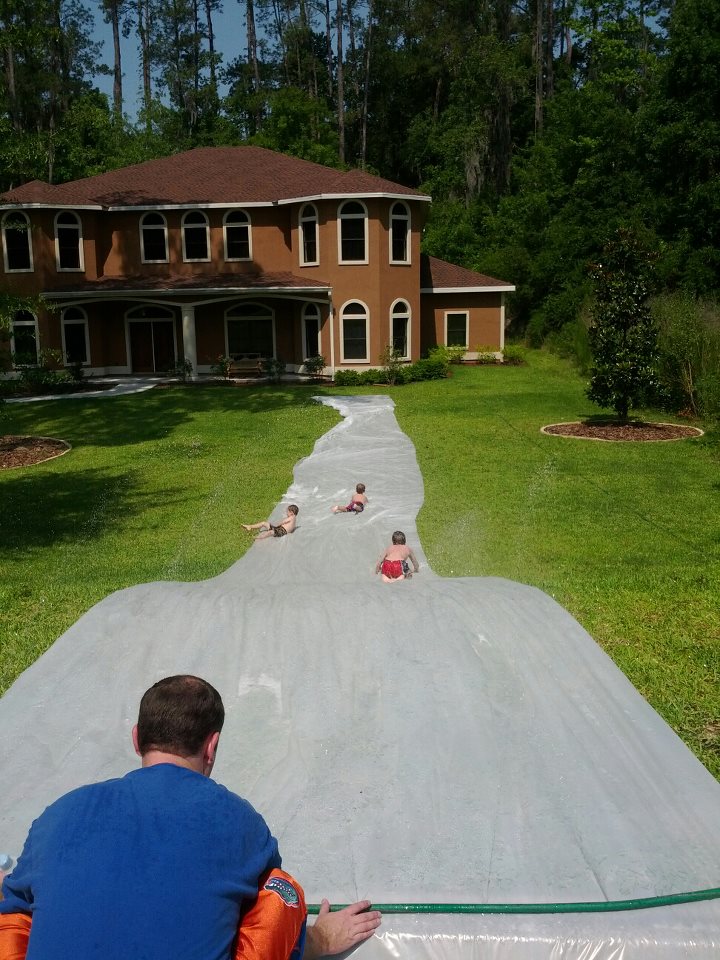 DIY backyard slip n slide