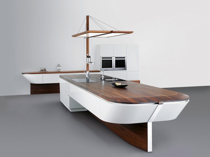 Yacht Shaped Kitchen Island