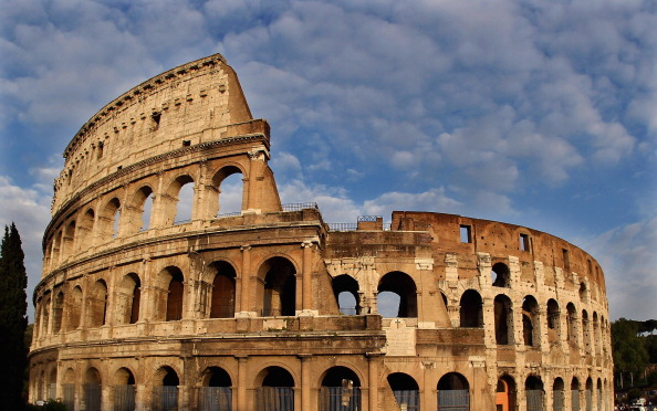 The ancient colosseum of rome