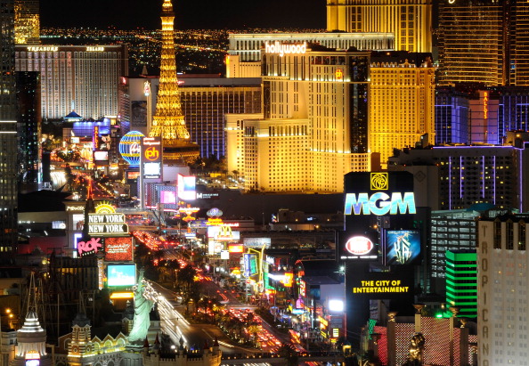 Las Vegas Strip glowing at night