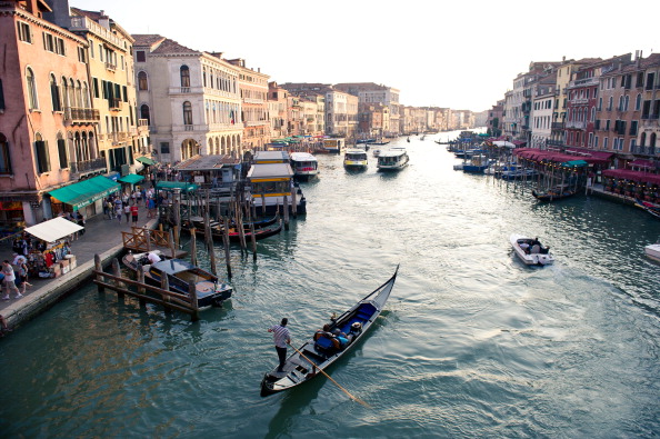 View of the grand canal in Venice