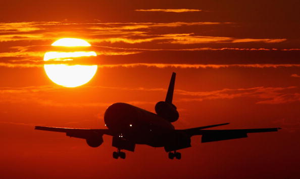 Commercial Airline Comes In For Landing In Florida