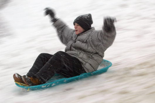 Sledding In The Suburbs