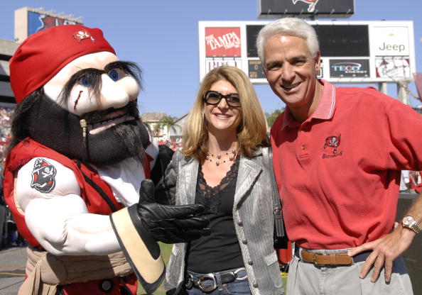 Florida Governor-Elect Charlie Crist on Sidleine of Washington Redskins vs Tampa Bay Buccaneers - November 19, 2006