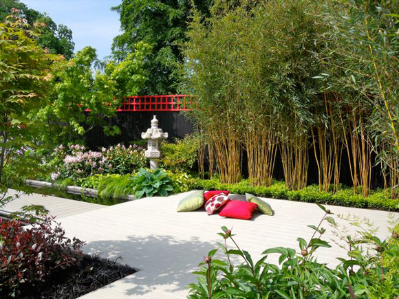Chinese garden sitting area