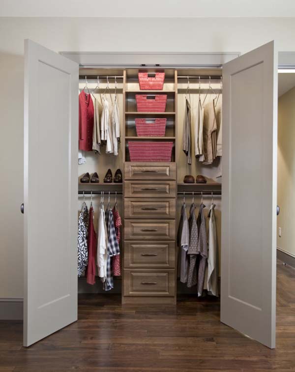 Closet with drawers