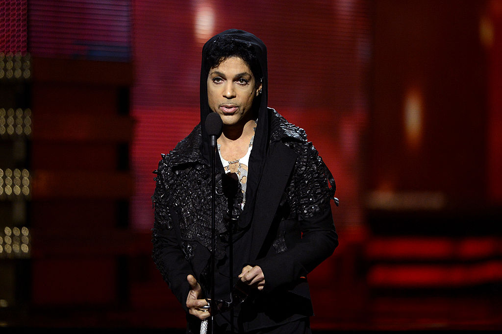 Prince performing at the Grammys