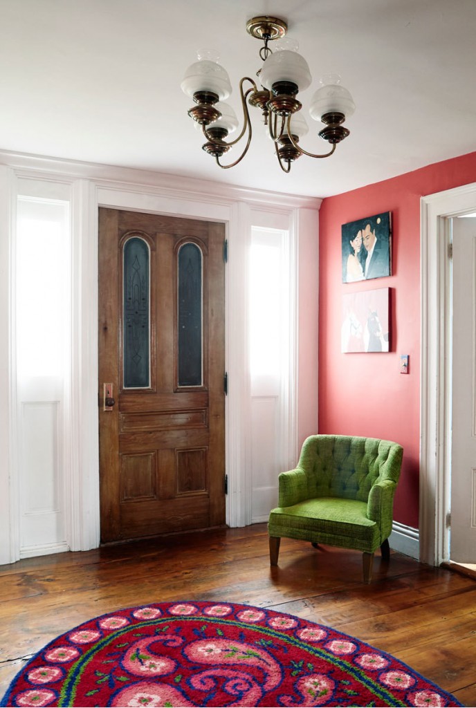 Colorful home entryway