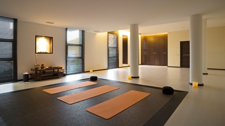 Meditation room with mats