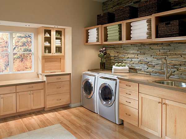 modern rustic style laundry room