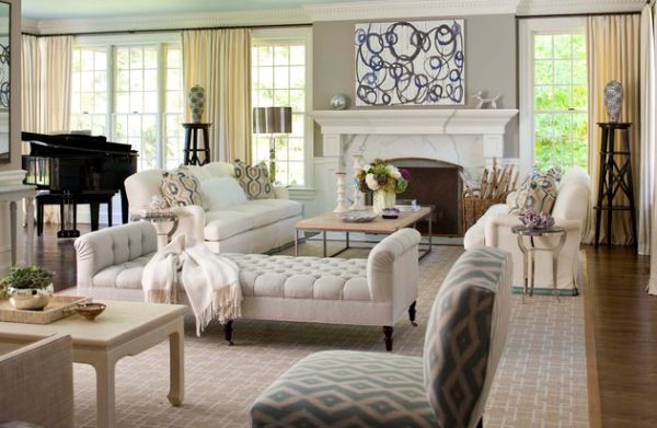 Stylish cream chaise lounge