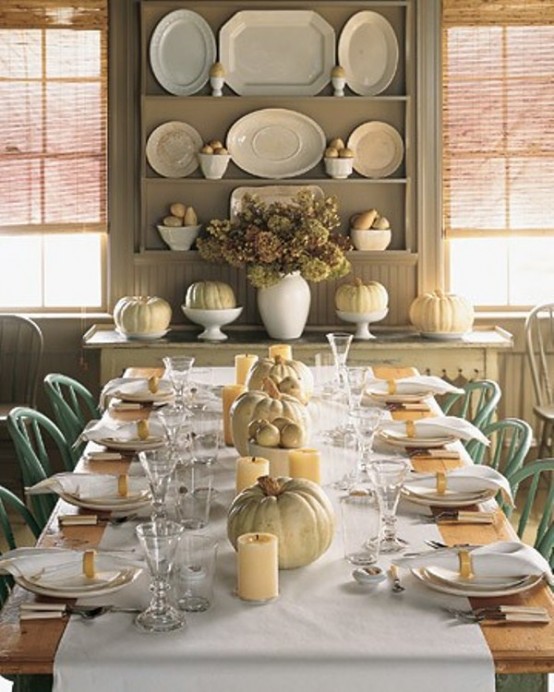 all white dining room set up