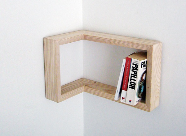 floating wooden bookshelf 