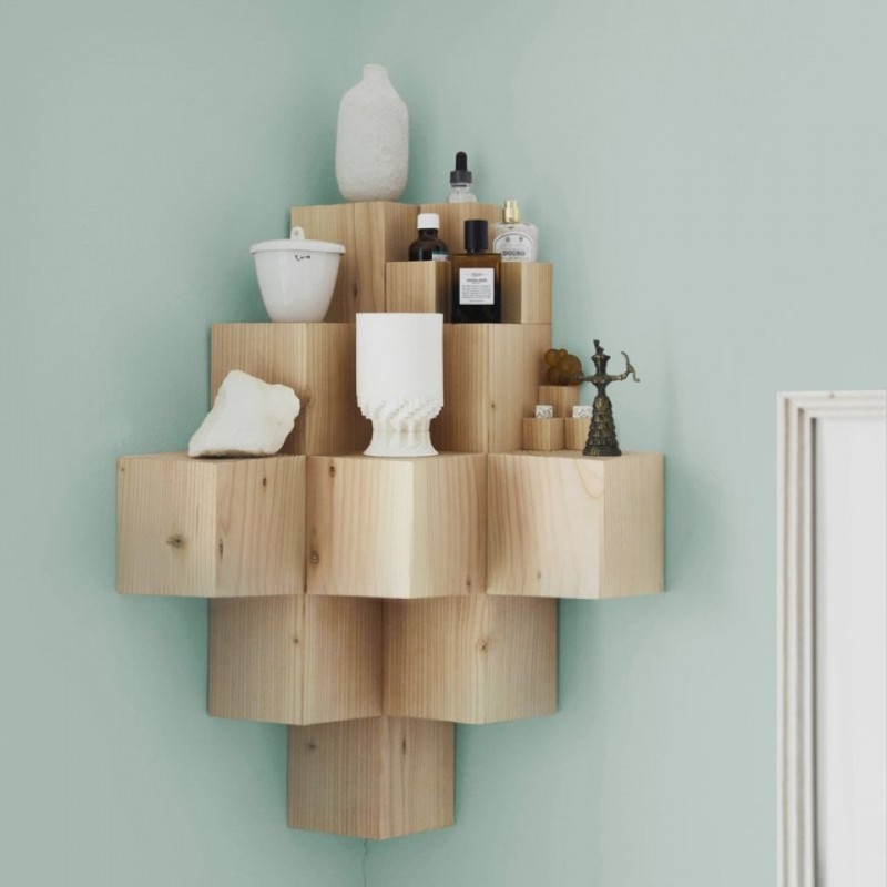 stacked cubes floating shelves