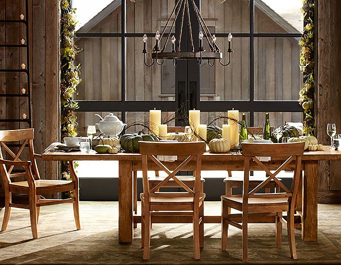 rustic style dining room 