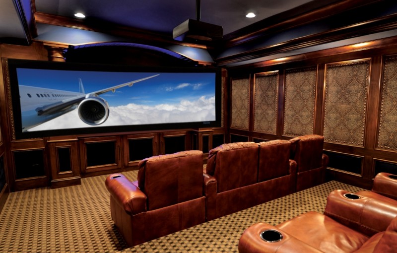 home theater with classic design