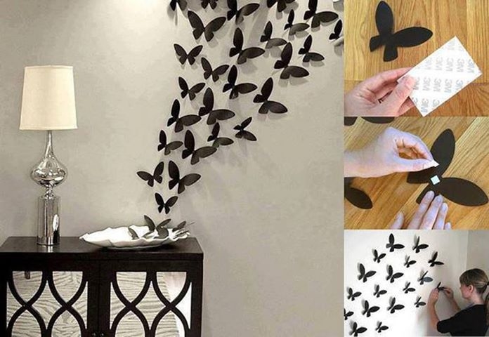 DIY butterfly wall art