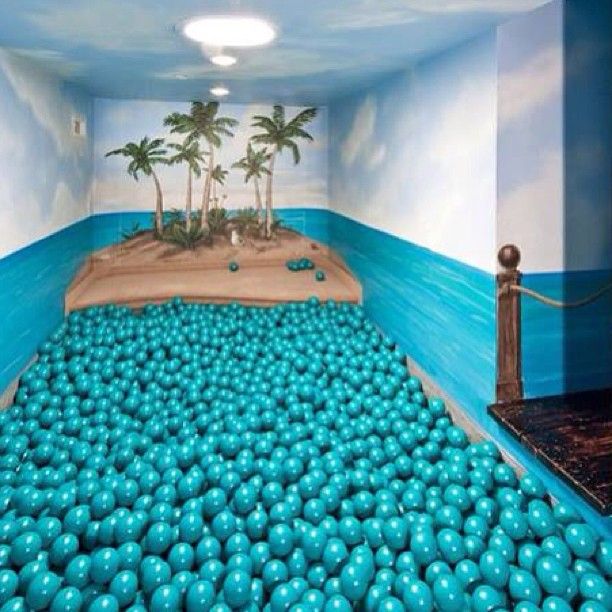 room with ball pit