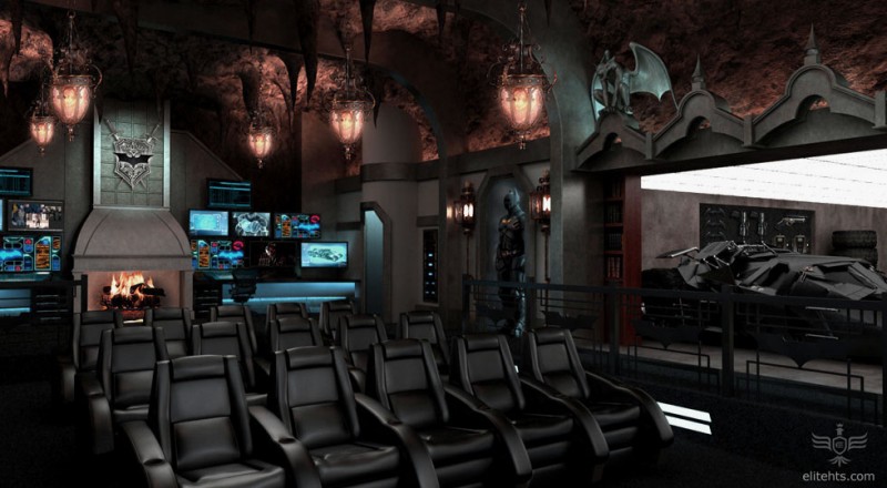 amazing bat cave home theater