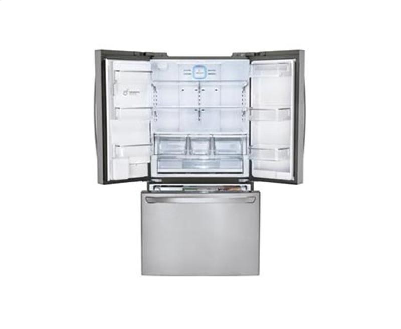 Smart ThinQ™ Super-Capacity 3 Door French Door Refrigerator with 8" Wi-Fi LCD Screen