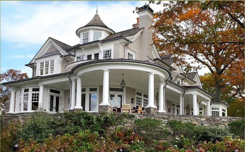 traditional home with wrap around porch