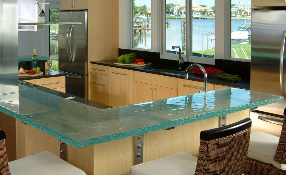20 Glass Kitchen Countertops