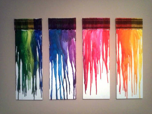 crayon DIY wall art