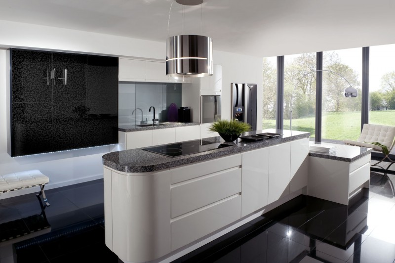 luxury kitchen with white everything