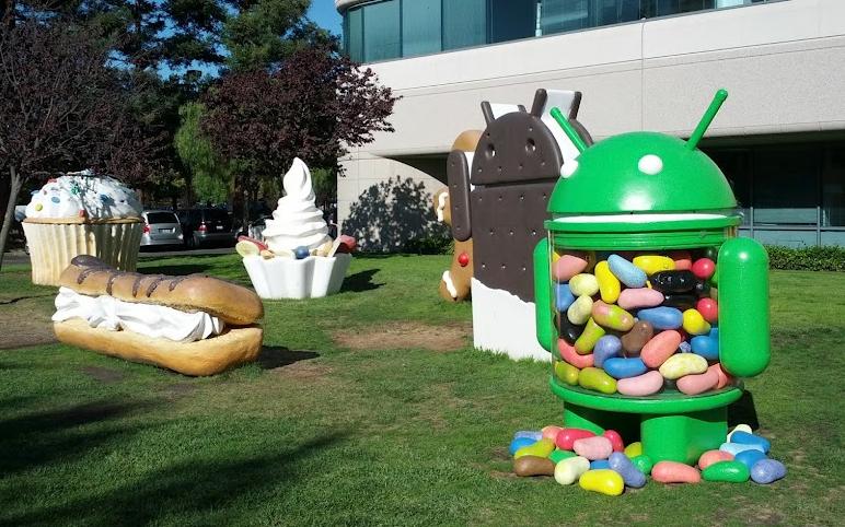 google android lawn statues