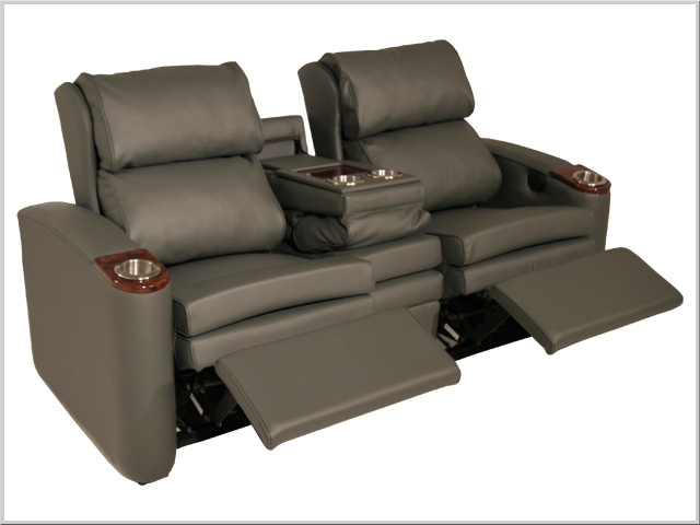 double gray recliner