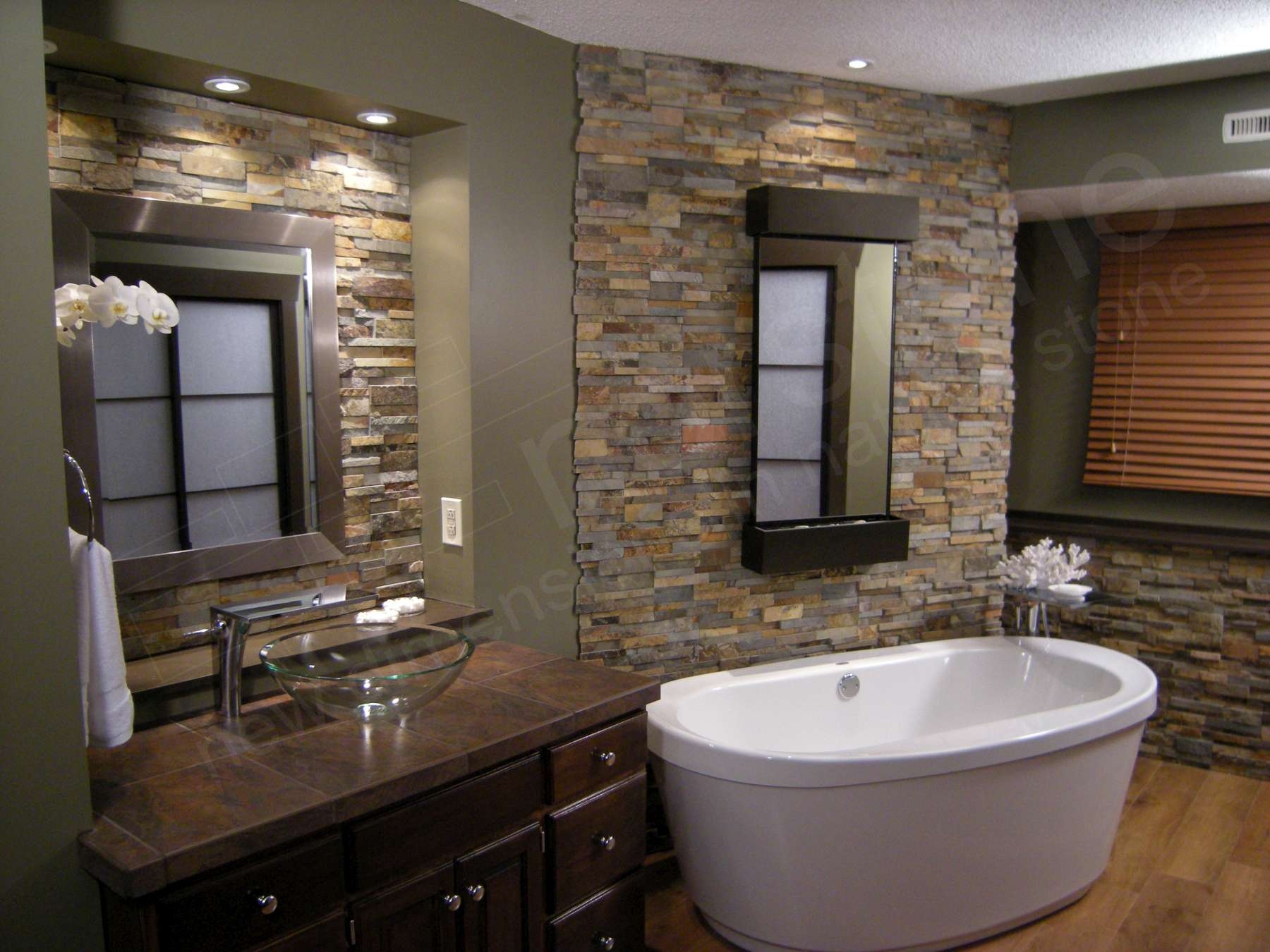 20 Beautiful Bathroom  Designs With Stone  Walls 