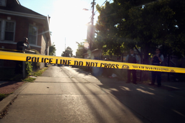 Chicago police secure the scene