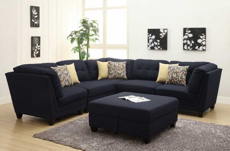 Keaton Collection Midnight Blue Sectional Sofa