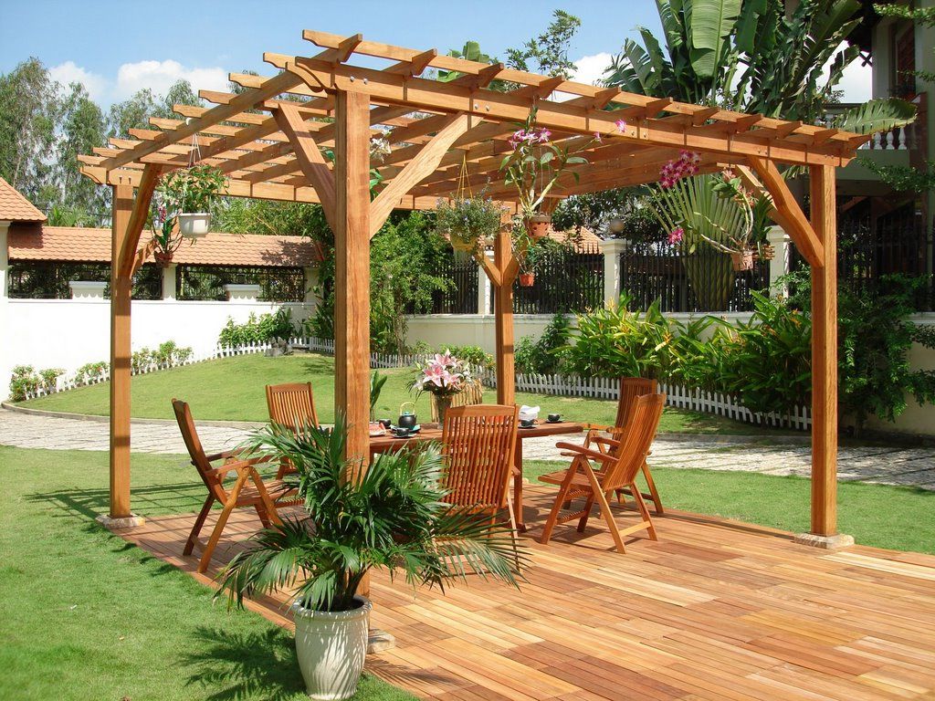20 Beautiful Backyard Wooden Patio Ideas