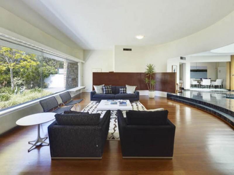 open living room with hardwood flooring