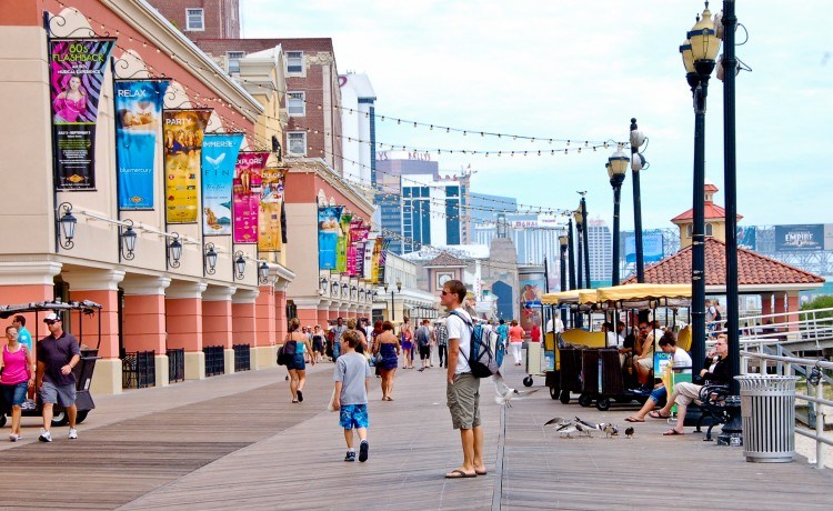 view of atlantic city boardwalk